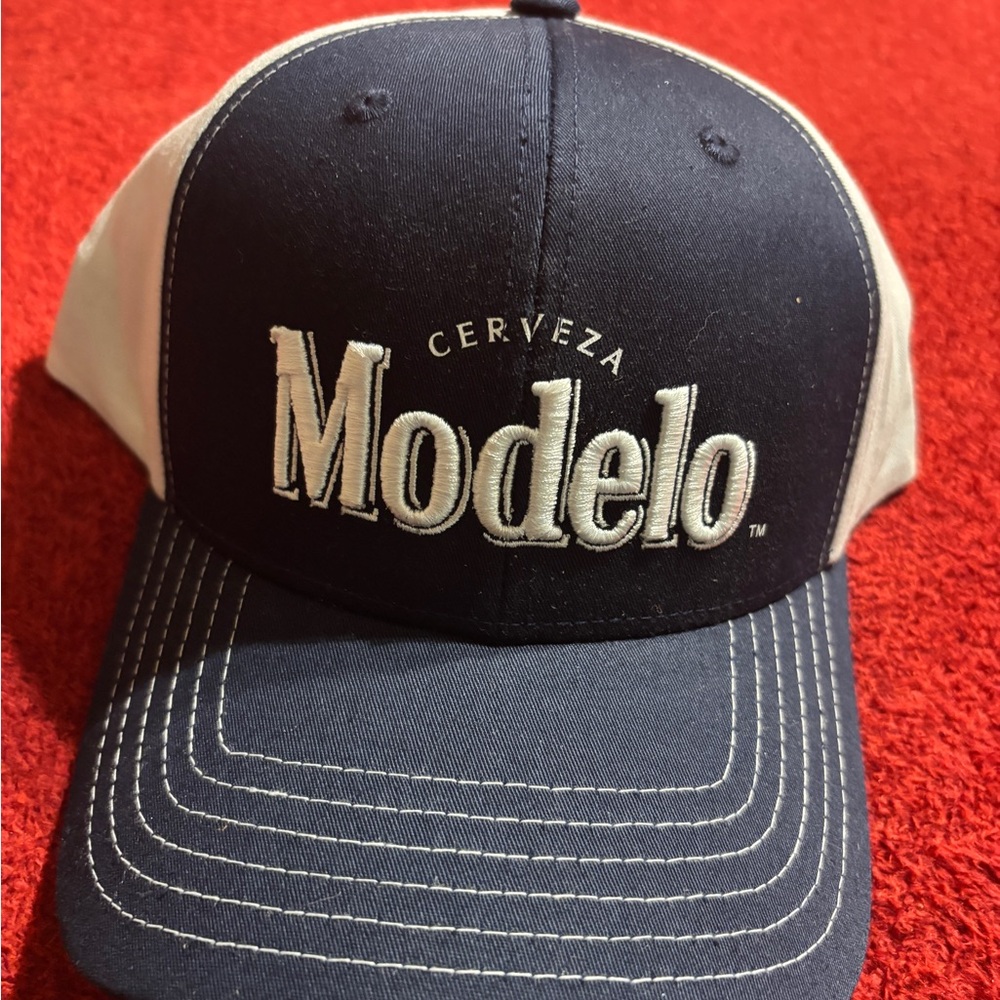 Modelo Navy and White Baseball Cap . SnapBack . New